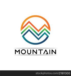 Mountain icon Logo Template Vector illustration design Outdoor Adventure and Expedition Design Logo