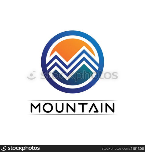 Mountain icon Logo Template Vector illustration design Outdoor Adventure and Expedition Design Logo