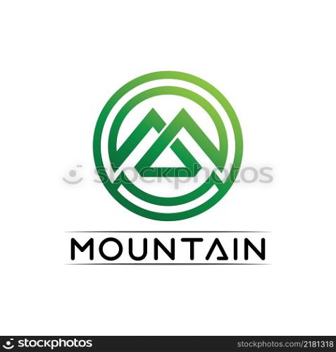 Mountain icon Logo Template Vector illustration design Outdoor Adventure and Expedition Design Logo