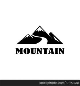 mountain icon logo vector design template