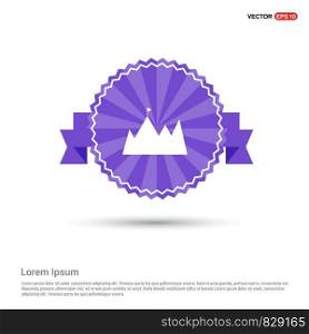 mountain icon - Purple Ribbon banner