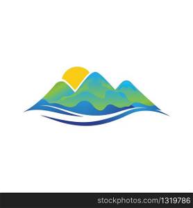 Mountain icon Template Vector illustration design
