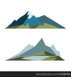 Mountain icon Template Vector illustration design