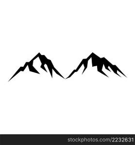 Mountain icon vector design template.