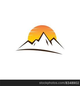 mountain icon vector illustration logo design