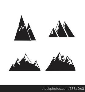 Mountain icons set.