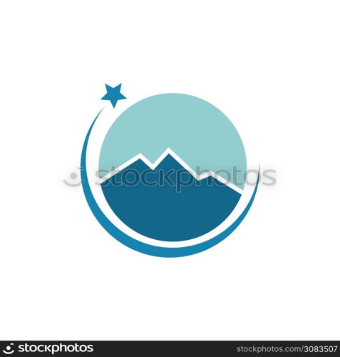 Mountain illustration logo template vector