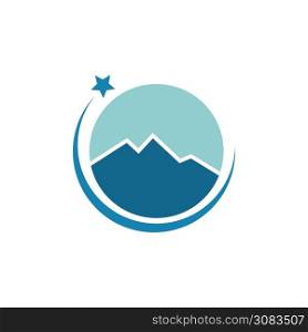 Mountain illustration logo template vector