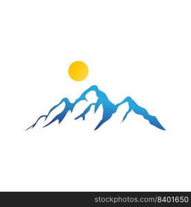 Mountain illustration logo vector and symbol design