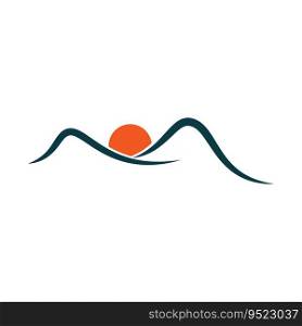 Mountain illustration logo vector design