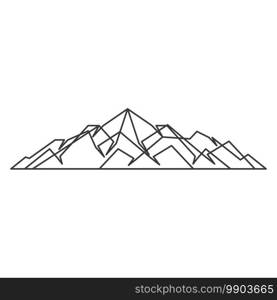 Mountain illustration nature logo vector