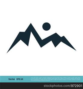 Mountain Image Icon Vector Logo Template Illustration Design. Vector EPS 10.