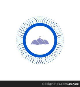 mountain, landscape, hill, nature, birds Glyph Icon. Vector isolated illustration. Vector EPS10 Abstract Template background