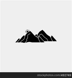 mountain, landscape, hill, nature, scene Glyph Icon. Vector isolated illustration. Vector EPS10 Abstract Template background