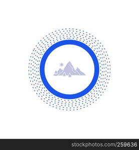 mountain, landscape, hill, nature, tree Glyph Icon. Vector isolated illustration