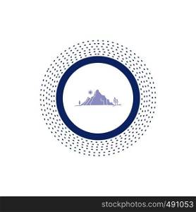 mountain, landscape, hill, nature, tree Glyph Icon. Vector isolated illustration. Vector EPS10 Abstract Template background