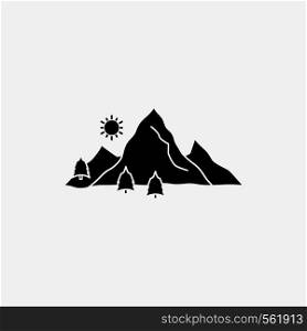 mountain, landscape, hill, nature, tree Glyph Icon. Vector isolated illustration. Vector EPS10 Abstract Template background
