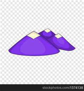 Mountain landscape icon in cartoon style isolated on background for any web design . Mountain landscape icon, cartoon style