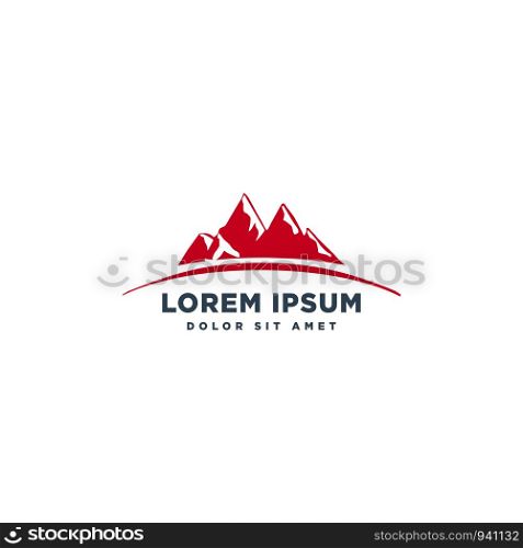 mountain landscape logo template vector illustration icon element isolated - vector. mountain landscape logo template vector illustration icon element