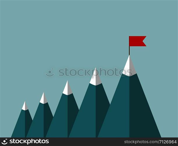 Mountain. Landscape success. Nature and business background