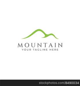 Mountain landscape view, with a minimalist design. Logo for photographers, climbers and adventurers.