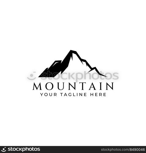 Mountain landscape view, with a minimalist design. Logo for photographers, climbers and adventurers.