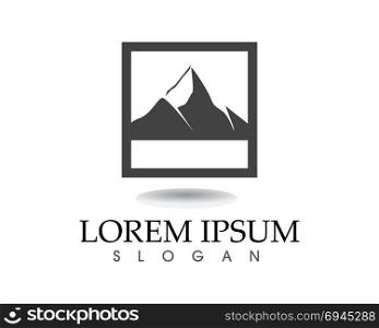 Mountain logo and symbols template icons vector app