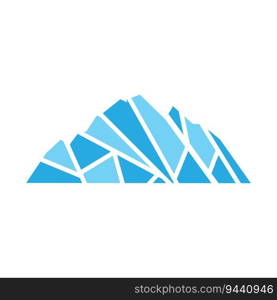 Mountain Logo, Antarctic Iceberg Logo Design, Nature Landscape Vector, Product Brand Illustration Icon