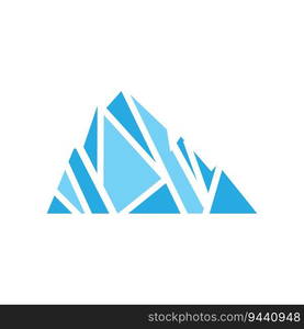 Mountain Logo, Antarctic Iceberg Logo Design, Nature Landscape Vector, Product Brand Illustration Icon