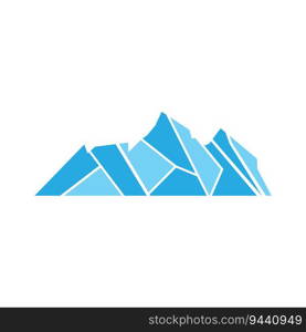 Mountain Logo, Antarctic Iceberg Logo Design, Nature Landscape Vector, Product Brand Illustration Icon