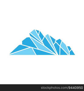 Mountain Logo, Antarctic Iceberg Logo Design, Nature Landscape Vector, Product Brand Illustration Icon