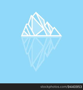 Mountain Logo, Antarctic Iceberg Logo Design, Nature Landscape Vector, Product Brand Illustration Icon