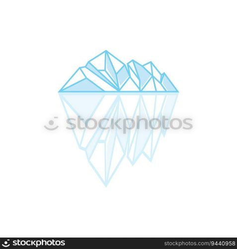 Mountain Logo, Antarctic Iceberg Logo Design, Nature Landscape Vector, Product Brand Illustration Icon