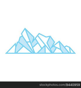 Mountain Logo, Antarctic Iceberg Logo Design, Nature Landscape Vector, Product Brand Illustration Icon