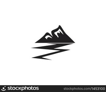 Mountain logo business template vector