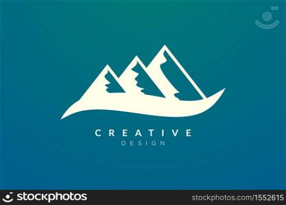 Mountain logo design. Minimalist and modern vector design for your business brand or product