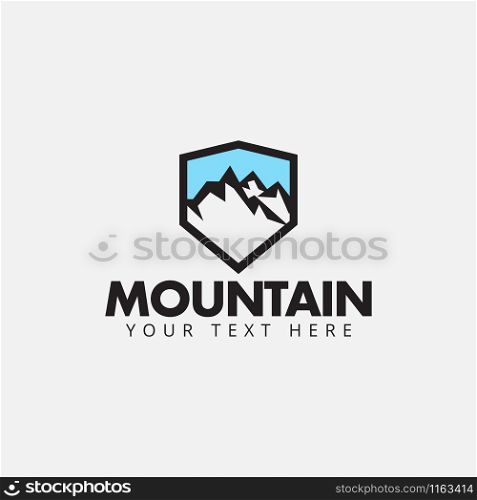 Mountain logo design template vector isolated illustration