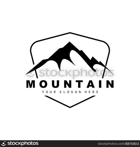 Mountain Logo Design, Vector Place For Nature Lovers Hiker