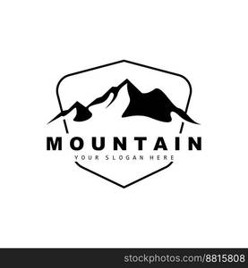 Mountain Logo Design, Vector Place For Nature Lovers Hiker