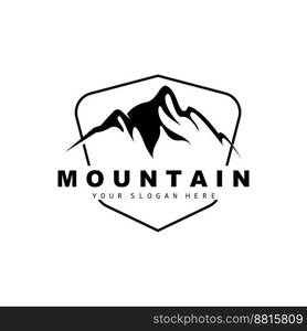 Mountain Logo Design, Vector Place For Nature Lovers Hiker