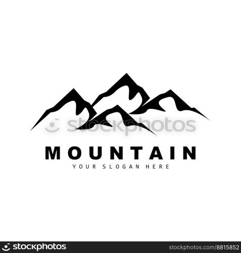 Mountain Logo Design, Vector Place For Nature Lovers Hiker