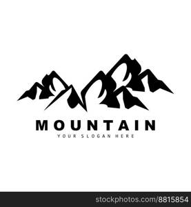 Mountain Logo Design, Vector Place For Nature Lovers Hiker