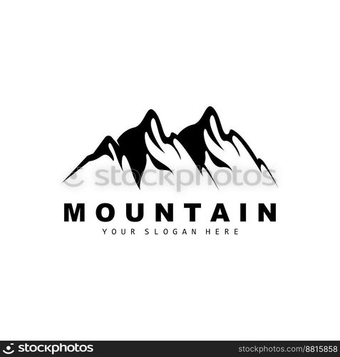 Mountain Logo Design, Vector Place For Nature Lovers Hiker