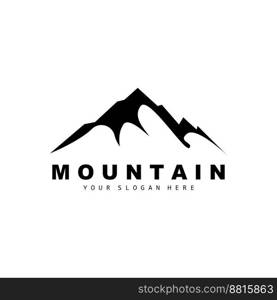 Mountain Logo Design, Vector Place For Nature Lovers Hiker