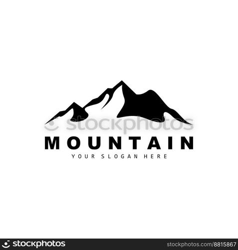 Mountain Logo Design, Vector Place For Nature Lovers Hiker