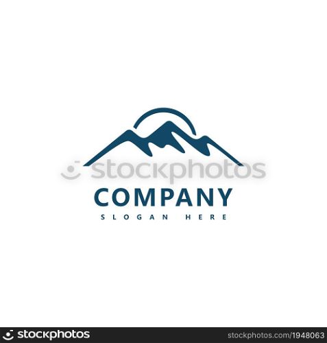 Mountain logo icon desain vektor template