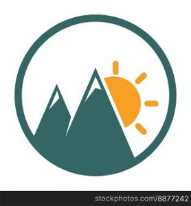 Mountain logo icon design illustration