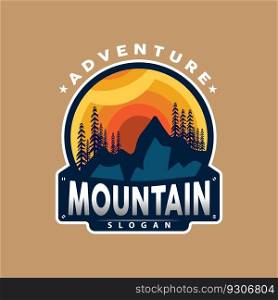 Mountain Logo, Nature Landscape Vector, Premium Elegant Simple Design, Illustration Symbol Template Icon