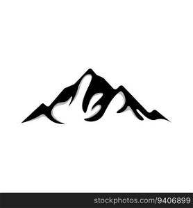 Mountain Logo, Nature Landscape View Design, Climbers And Adventure, Template Illustration