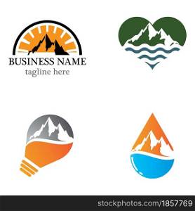 Mountain logo template icon set design
